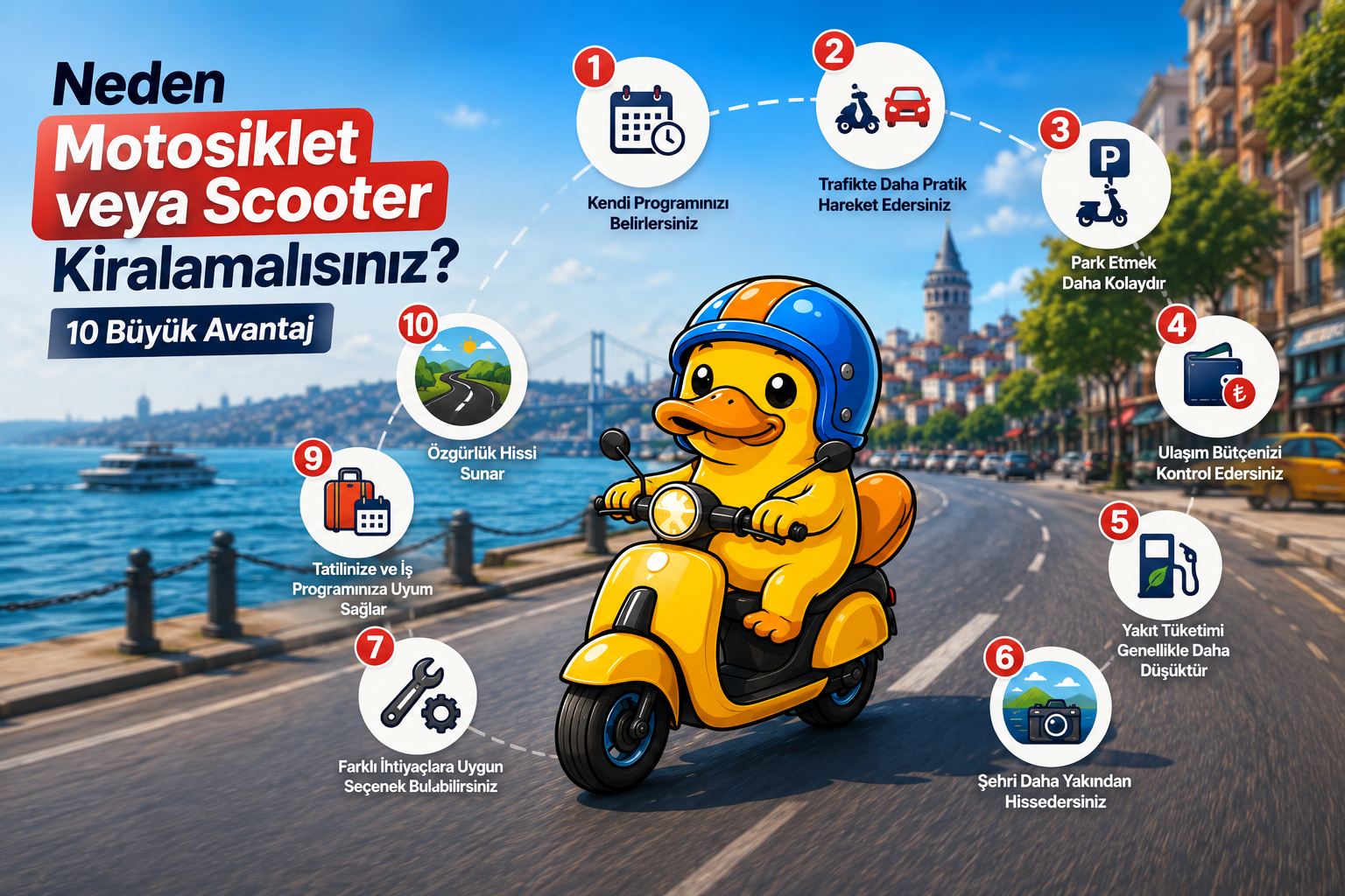 Neden Motosiklet veya Scooter Kiralamalısınız? 10 Büyük Avantaj